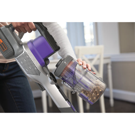 Black+decker 36v 4-i-1 power-serien ekstrem pet stick støvsuger (lilla)