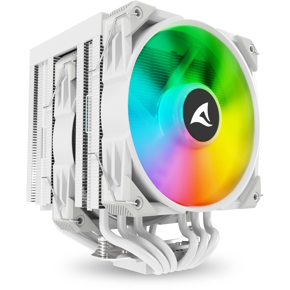 Sharkoon a60 rgb cpu køler (hvid, 4-benet pwm blæserstik)