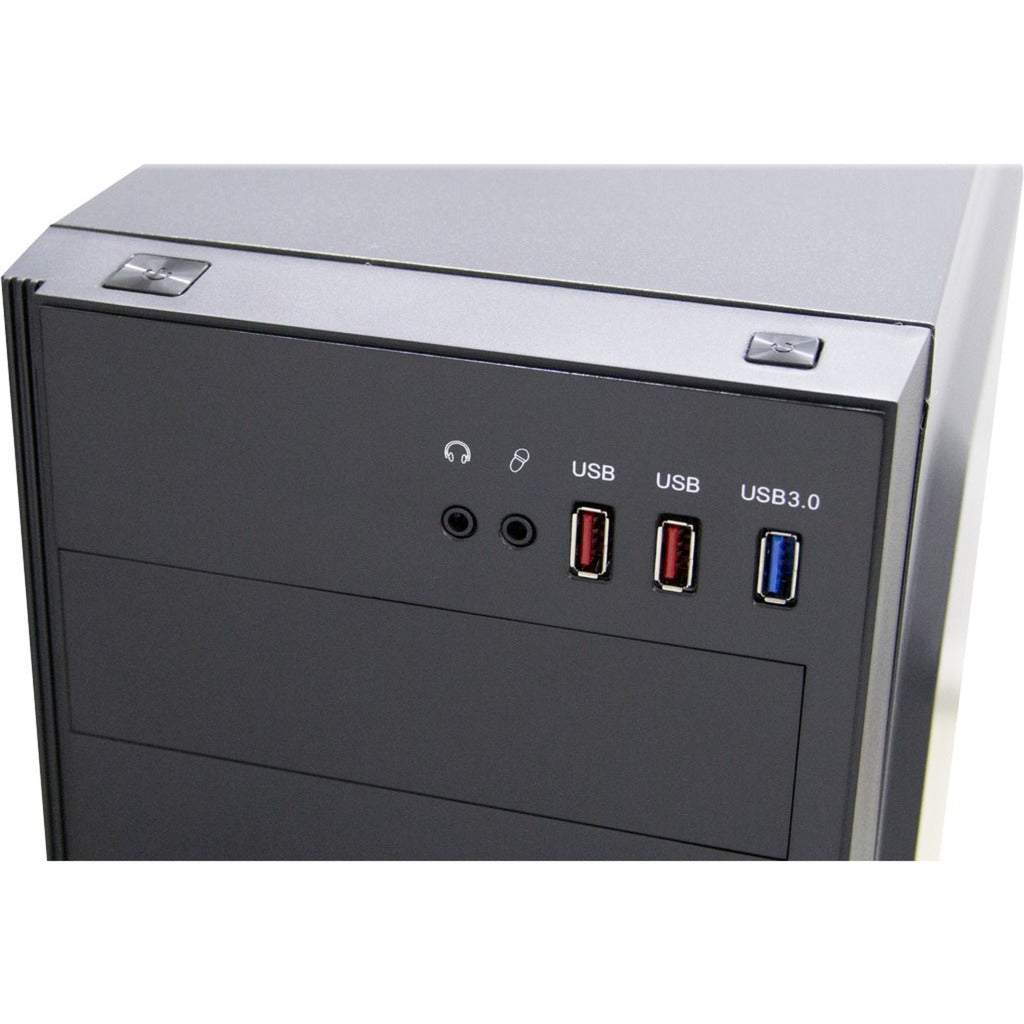 Inter-tech b-42 rgb midi tårnhus (sort | 3x usb-a | rgb | vindue)
