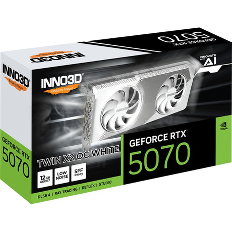 Inno3d geforce rtx 5070 twin x2 oc hvidt grafikkort (hvidt, dlss 4, 3x skærmport, 1x hdmi 2.1)