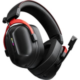 Mchose s9 pro trådløst over-ear gaming headset (sort rød, pc laptop playstation switch smartphone, 2,4 g bluetooth kablet type-c)