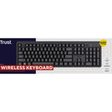 Trust Ody II trådløst tastatur (sort, EU-layout (QWERTY), membran, lydløst)