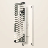 Iqunix f97 hitchhiker trådløst mekanisk tastatur (grå, us-layout (qwerty), cherry mx brown, 96%, rgb-lysdioder, hot-swappable, pbt, 2,4ghz | bluetooth 5.1 | usb-c)