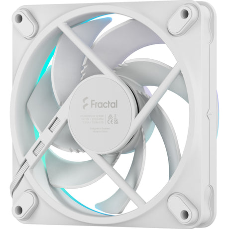 Fractal design momentum 12 rgb kabinet blæser (hvid, 120 x 120 x 25 mm, pwm)