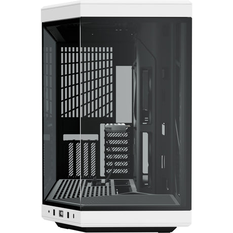 Hyte y70 midi tårnhus (sort og hvid | 2x USB-A | 1x USB-C | hærdet glas)