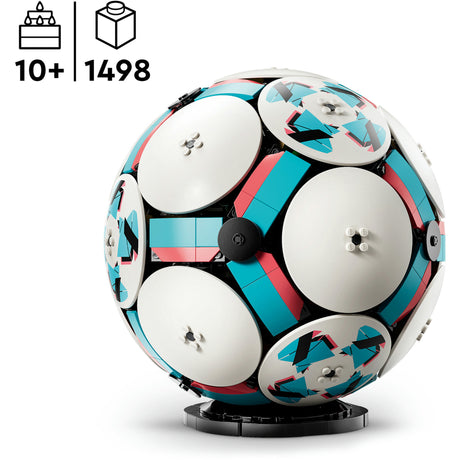 Lego editions fodbold - 3D display byggesæt med ministadion - fødselsdagsgave til drenge, piger og fodboldfans fra 10 år - 43019