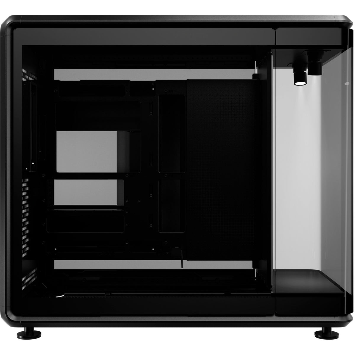 Cooler masterframe 360 panorama udstillingskabinet (sort | 2x USB-A | 1x USB-C | RGB | hærdet glas)