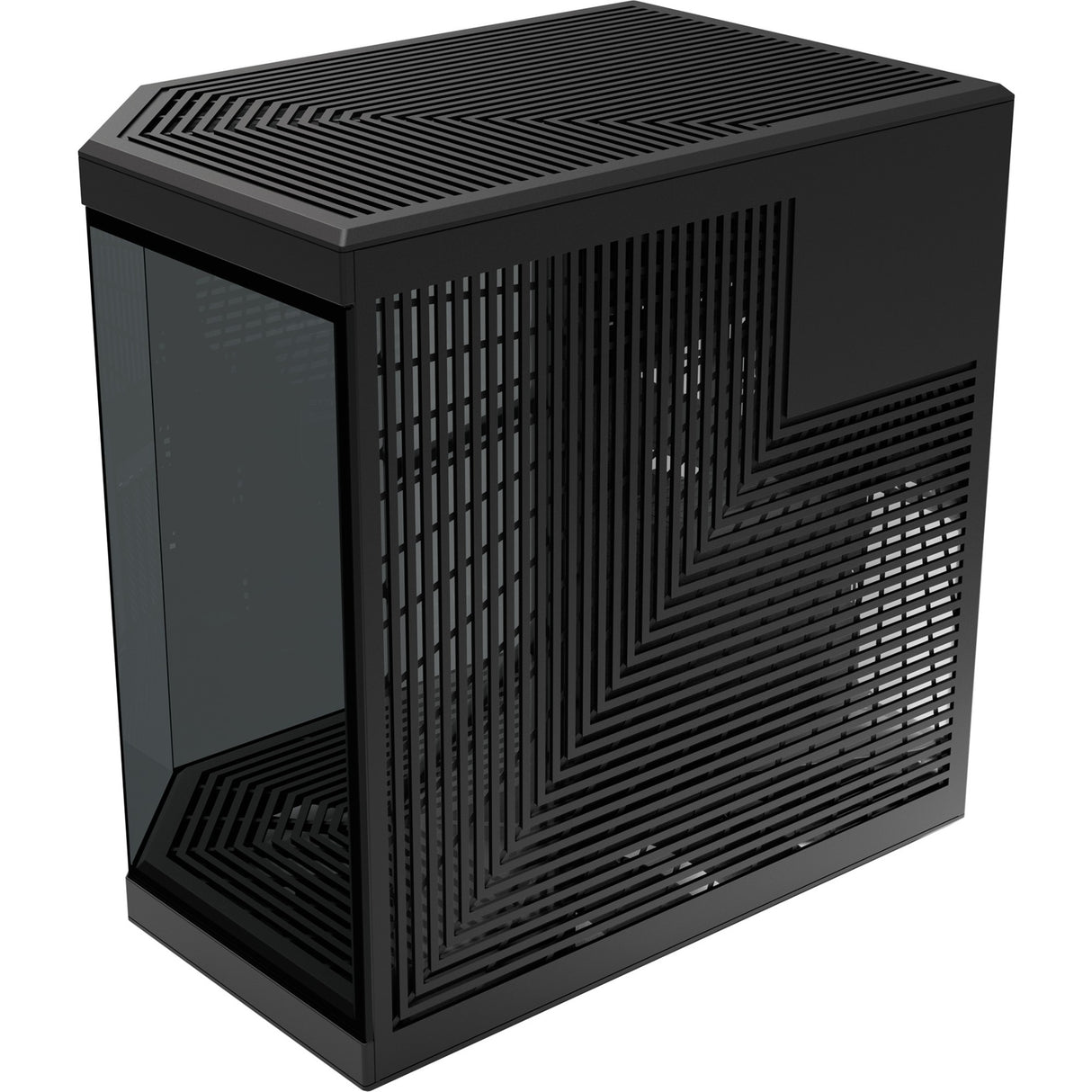 Hyte y70 midi tårnhus (sort | 2x USB-A | 1x USB-C | hærdet glas)