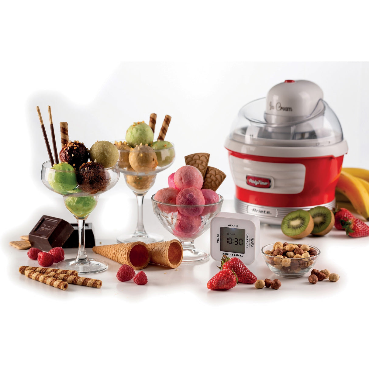 Ariete party time ismaskine 0643 00 (rød hvid)