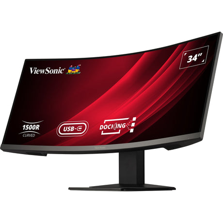 Viewsonic UwQHD buet dockingskærm med KVM-switch VG3419C 34 ultrawide (sort (mat), 1x HDMI, 1x skærmport, USB-A, USB-B, USB-C, LAN, lyd)