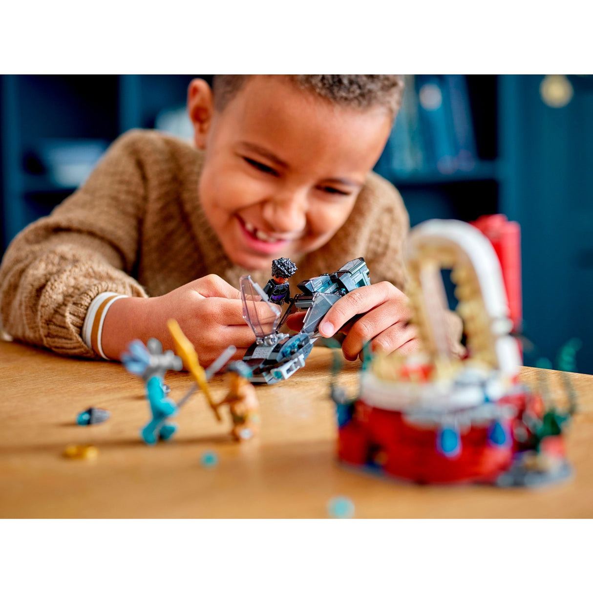 Lego marvel - konstruktionslegetøj til kong namors tronrum (76213)