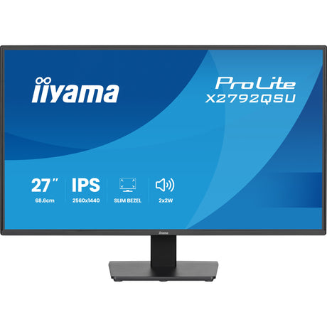Iiyama prolite x2792qsu-b1 27 skærm (sort, HDMI, skærmport, 2x USB-A, USB-B, 120 Hz)