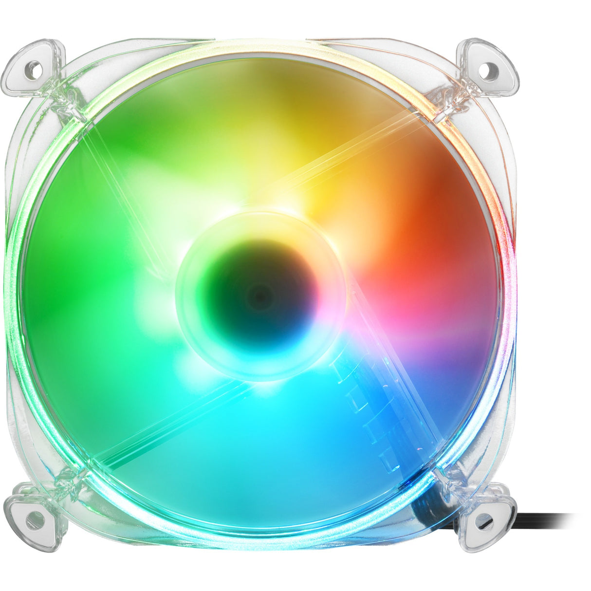 Sharkoon shark disc rgb kabinet blæser (gennemsigtig, 120 x 120 x 25 mm)
