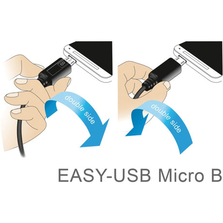 Delock easy-usb-a 2.0 han > easy-usb micro-usb-b 2.0 han-kabel (sort, 2 meter)