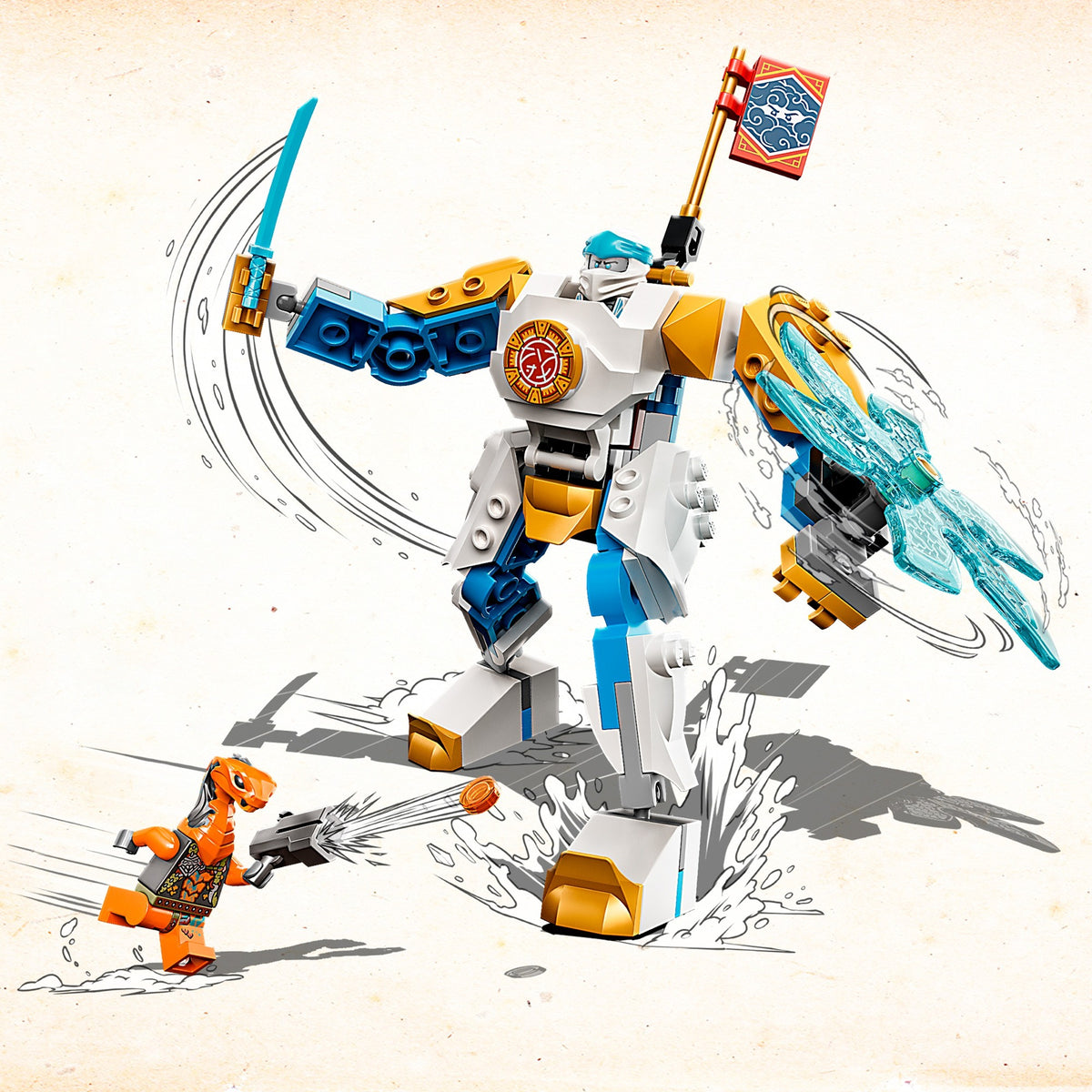 Lego Ninjago - Zanes Power-Up Mech EVO Construction Toy (71761)