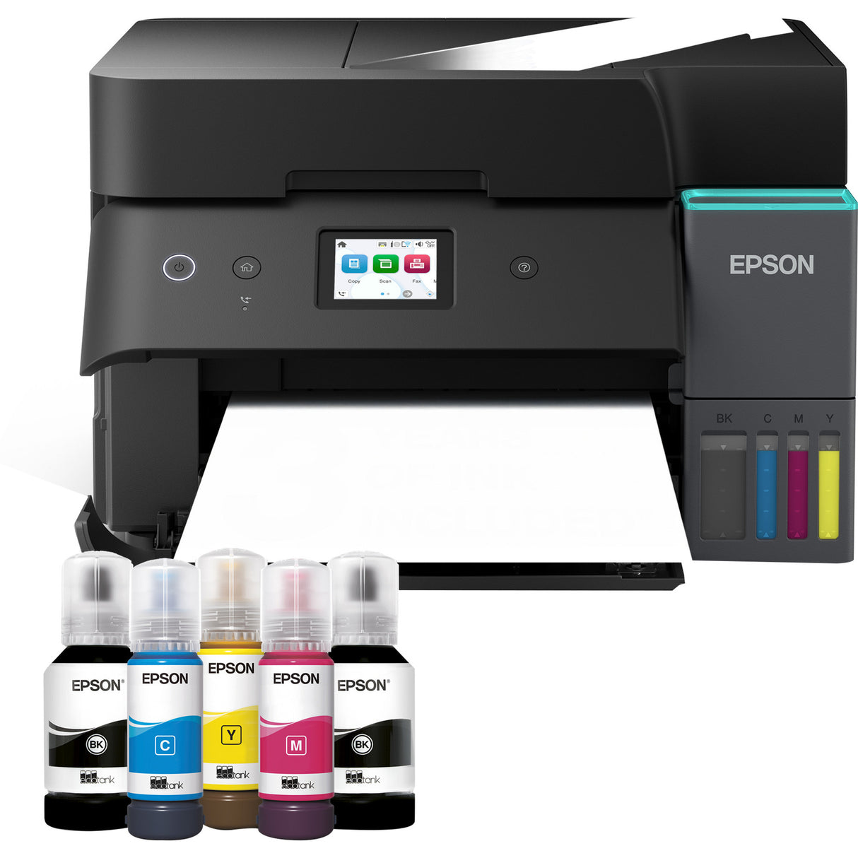 Epson ecotank et-4950 alt-i-en inkjetprinter (sort, fax, scanning, kopi, WiFi, inklusive op til 3 års blæk)
