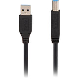 Sharkoon USB-A 3.0 > USB-B-kabel (sort, 3 meter)