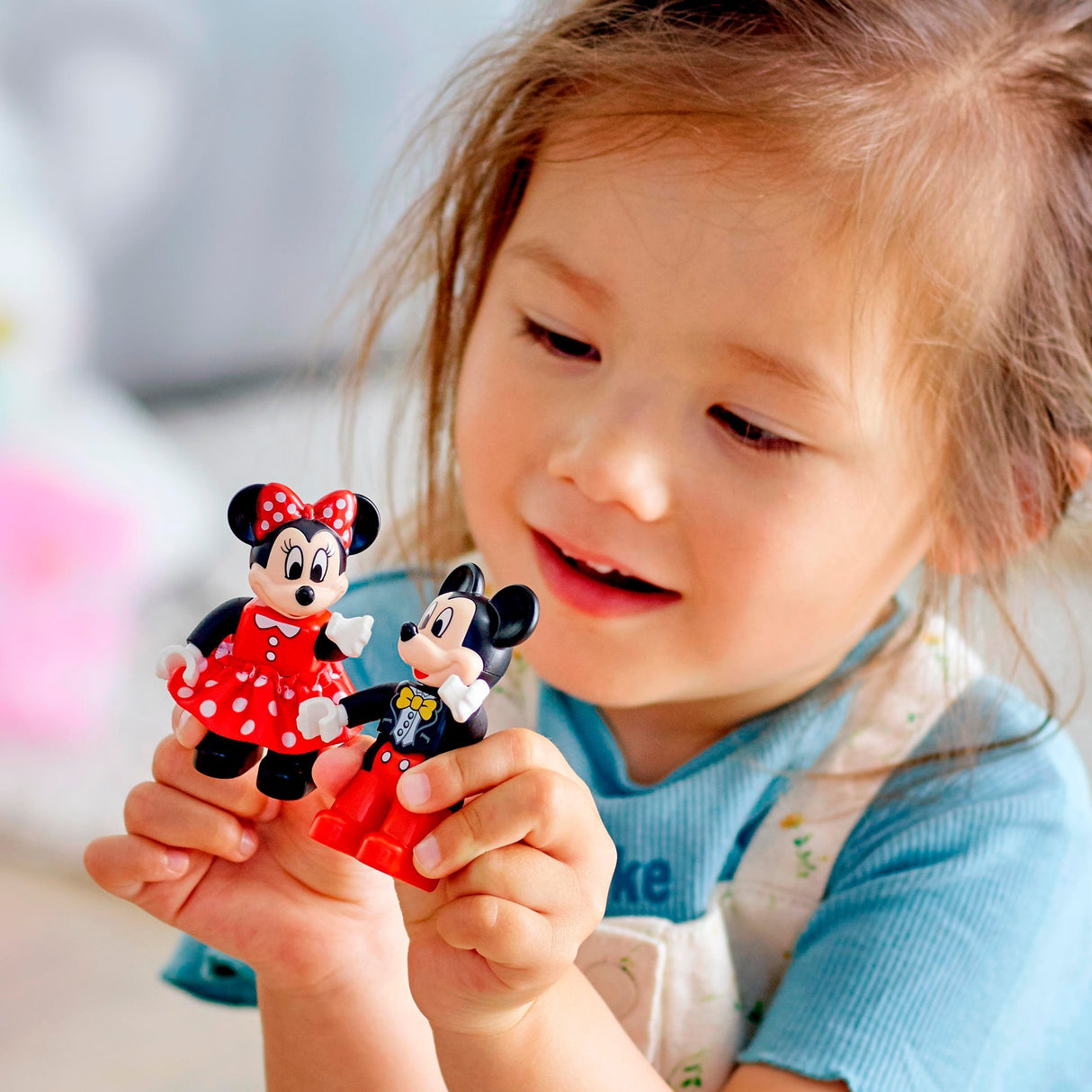 Lego duplo disney mickey minnie fødselsdagstog, bygbart legetøj til småbørn 10941