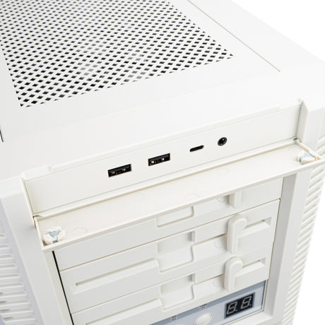 Silverstone flp02 midi tårnhus (hvid | 2x USB-A | 1x USB-C)