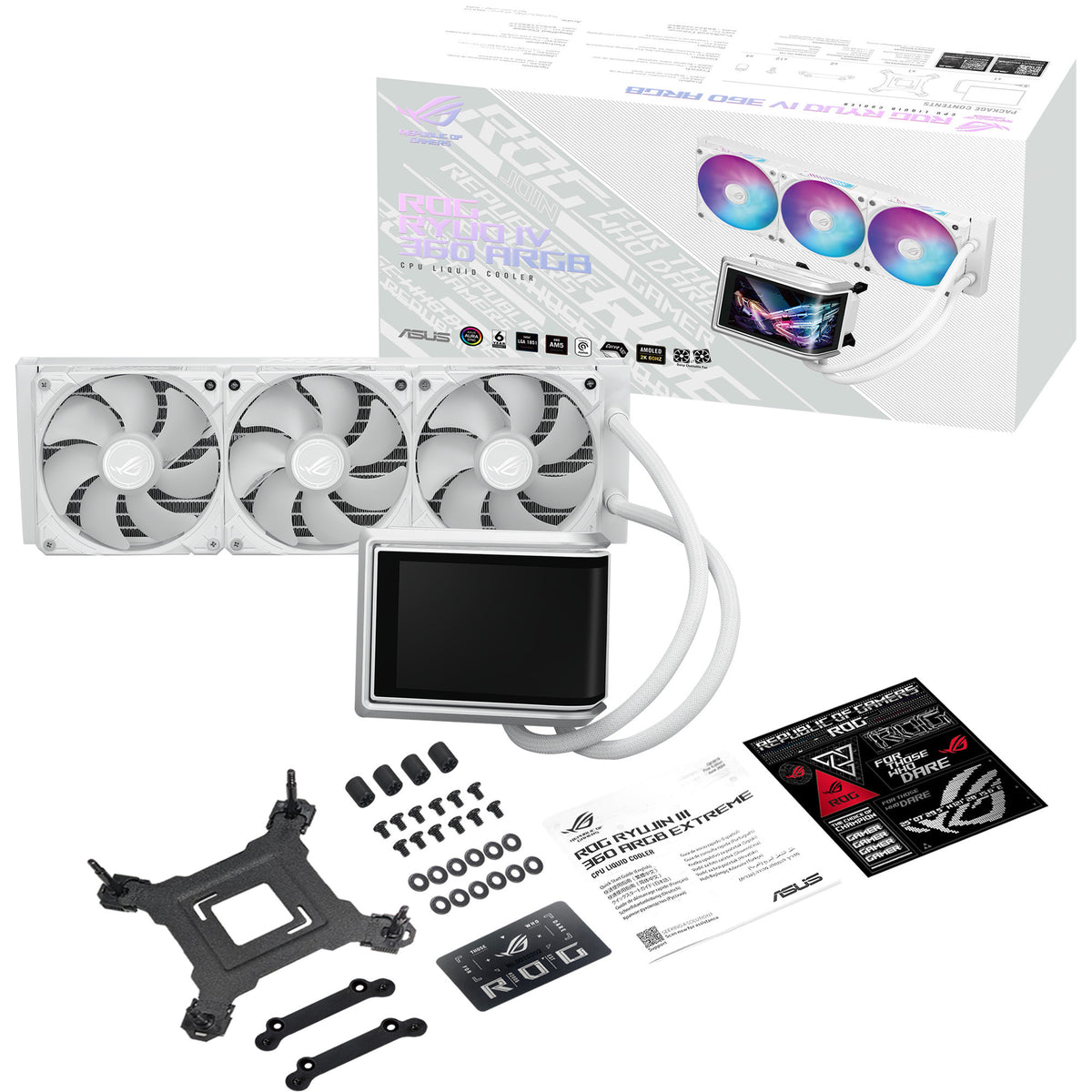 Asus rog ryuo iv 360 argb white edition waterkoeling (wit)