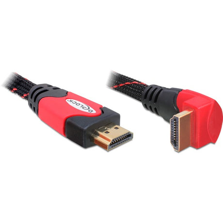 Delock HDMI vinklet kabel (sort rød, 2 meter)