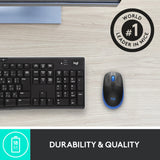 Logitech m190 trådløs mus i fuld størrelse (blå, 1000 dpi)