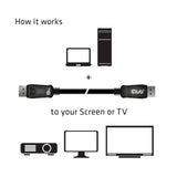 Club 3D Displayport 1.4 Vesa certificeret kabel han-han (sort, 2 meter, 8k 60hz, 32,4gbps)