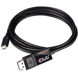 Club 3D USB-C > DisplayPort 1.4-adapter (sort, 1,8 meter)