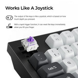 Keychron q5 he qmk trådløst brugerdefineret tastatur (hvidt, us-layout (qwerty), gateron dobbeltskinne magnetisk tåge, 96%, rgb lysdioder, osa double-shot pbt, hot swap, knop, 2.4ghz | bluetooth 5.1 | usb-c)