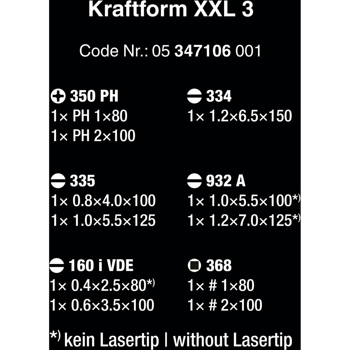 Wera kraftform xxl 3 skruetrækker (11 stk.)