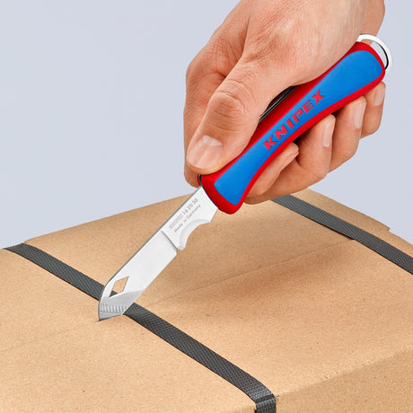 Knipex elektriker lommekniv 16 20 50 sb (rød blå, længde 120 mm)