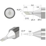 Ifixit fixhub loddespids, knivformet, 1,4 mm loddekolbe (sølv)
