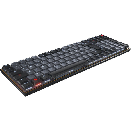 Cherry kw 550 mx lp, tastatur (sort, us-layout, mx lavprofil 2.0 elfenben, 96%, hvid led, pbt-taster)