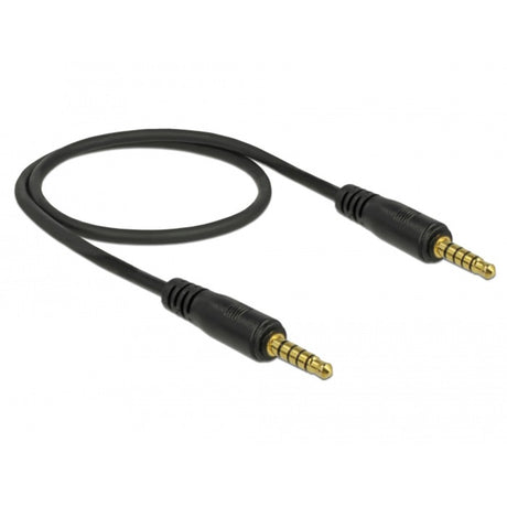 Delock stereostik 3,5 mm 5-benet (han) > 3,5 mm 5-benet (han) kabel (sort, 0,5 meter)