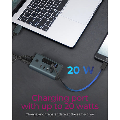 Icy box ib-hub1454-c31 USB-hub (grå blå-grå, 4x USB-C 3.2 (10 Gbit s))