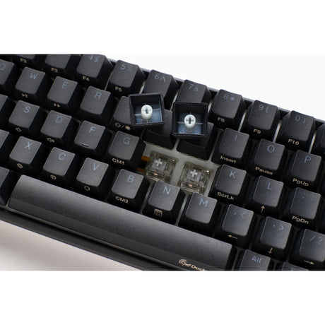 Ducky one 3 klassisk mini rgb mekanisk tastatur (sort, us-layout (qwerty), cherry mx silent red, 60%, rgb led, double-shot pbt, hot-swappable, quack mekanik)
