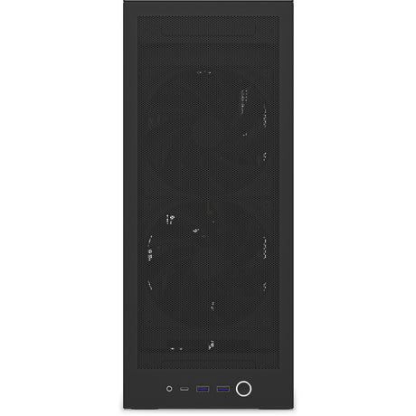 Nzxt h2 flow mini tårnhus (sort | 2x USB-A | 1x USB-C | hærdet glas)