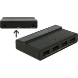 Delock external USB 3.2 gen 2 4 port hub 10Gbps USB hub (black)