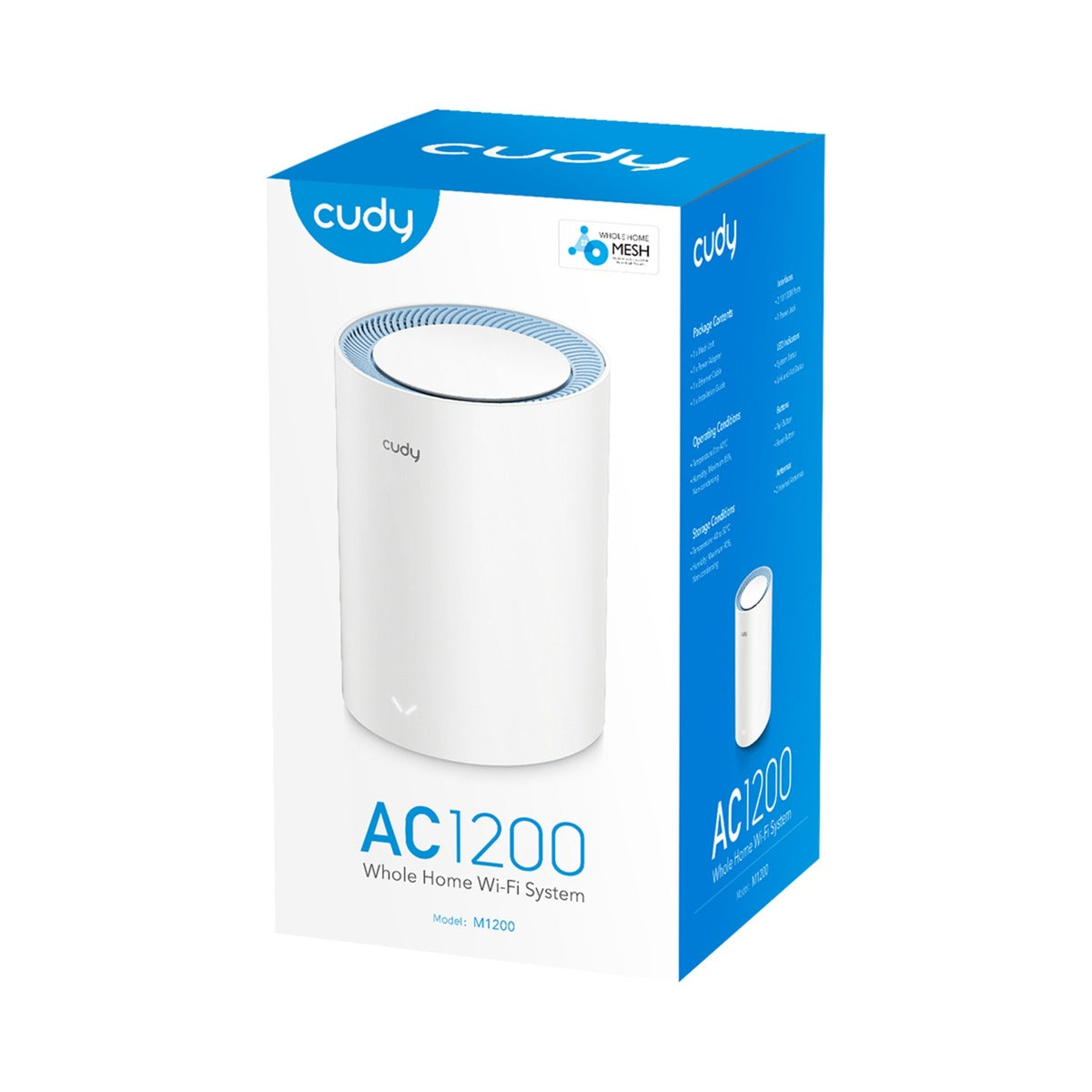 Cudy ac1200 mesh wi-fi system (1-pak) mesh router (hvid)