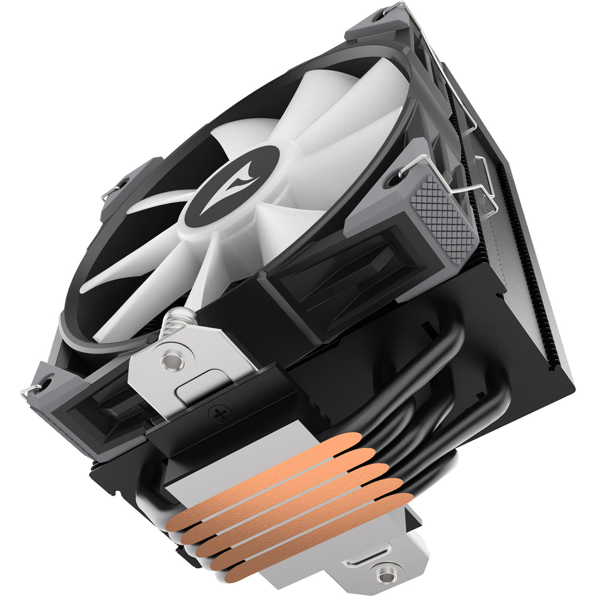 Sharkoon a50 rgb cpu køler (sort, 4-benet pwm blæserstik)