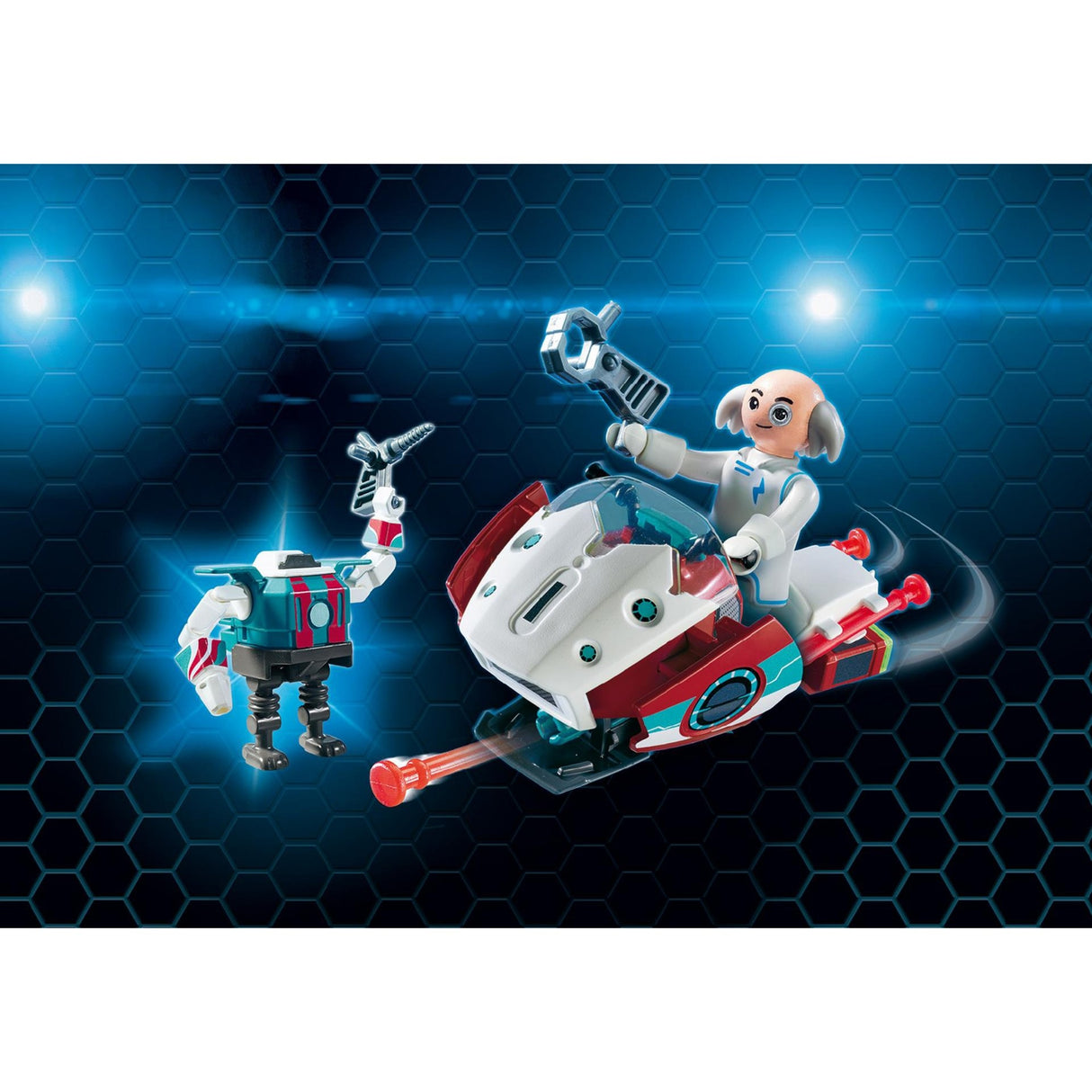 Playmobil super 4 - skyjet med dr. x robot byggelegetøj (9003)