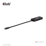 Club 3D USB-C til Triple DisplayPort MST Hub (sort, 4K60Hz)