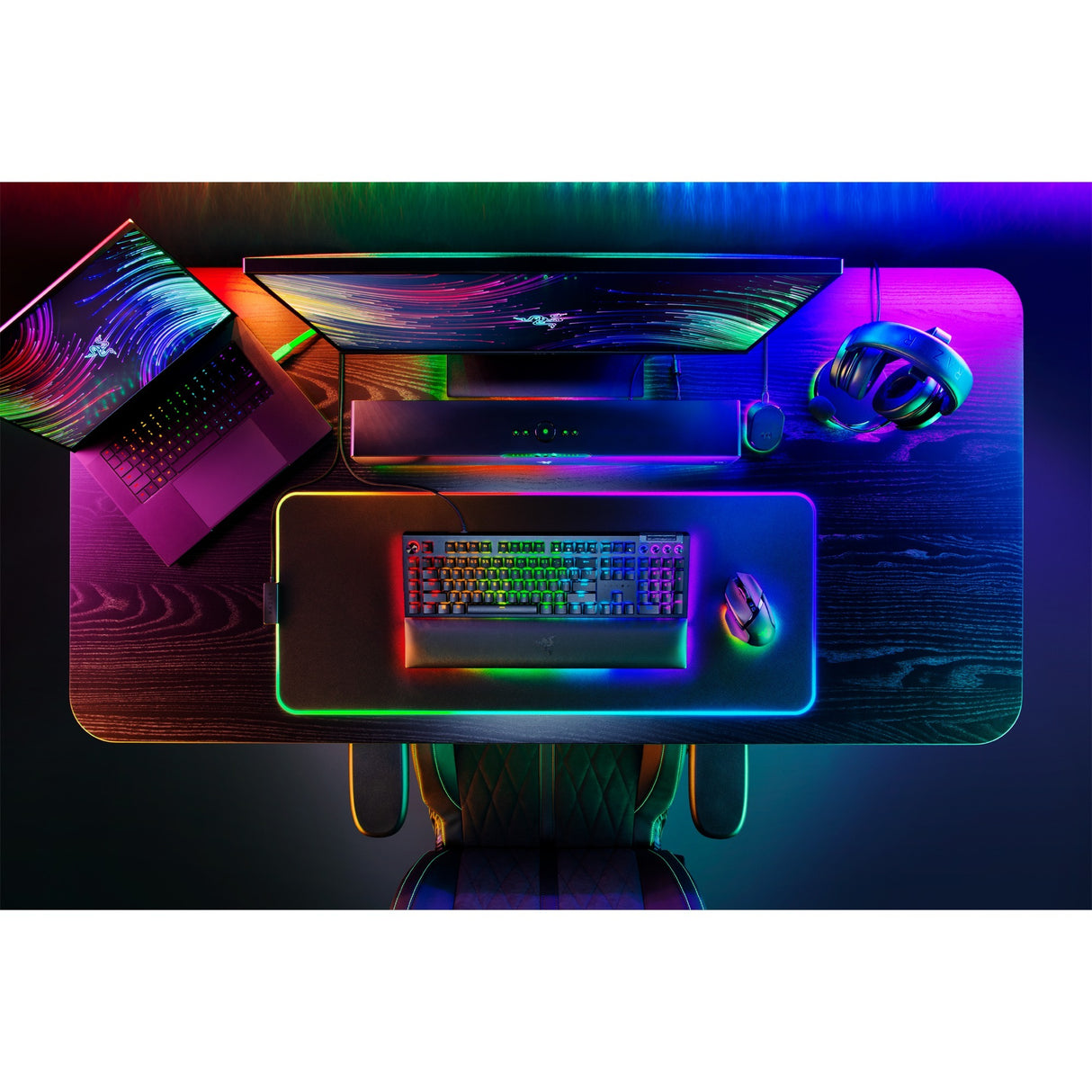 Razer blackwidow v4 pro, gaming tastatur (sort, us layout, grøn, rgb lysdioder, doubleshot abs)