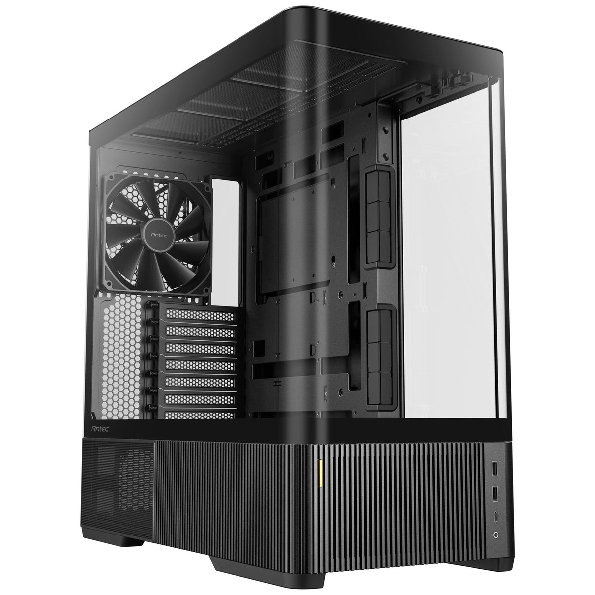Antec c6 curve air midi tårnhus (sort | 2x USB-A | 1x USB-C | hærdet glas)