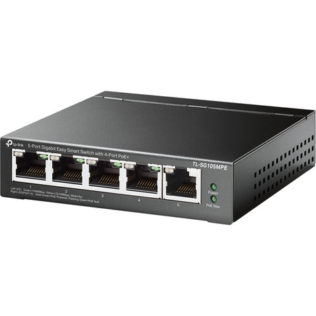 Tp-Link TL-SG105MPE 5-ports Gigabit Easy Smart Switch med 4-ports PoE+ (120W PoE med 30W pr. port)