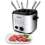 Steba df95f - minifriture fondue frituregryde (rustfrit stål sort, 1,25 liter)