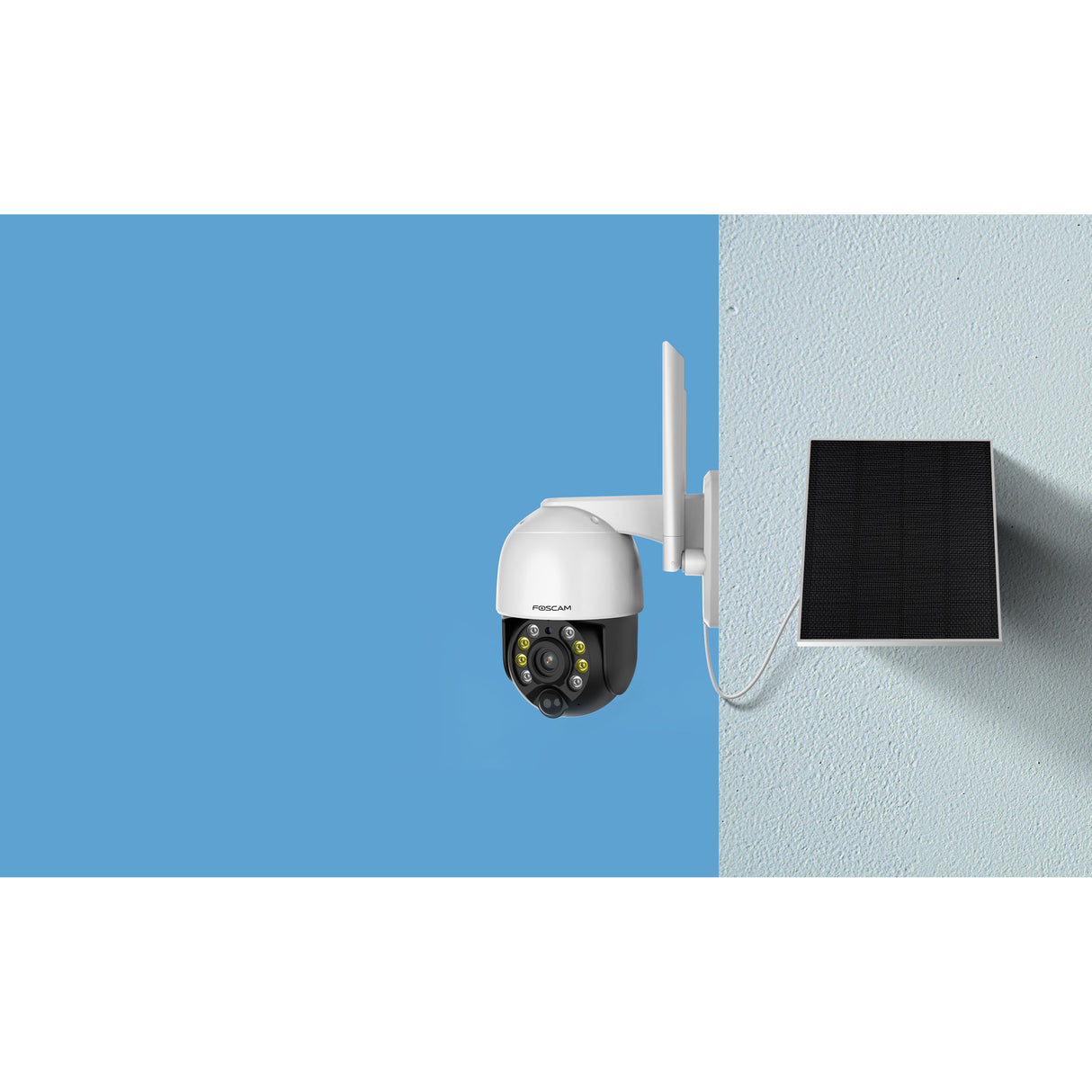 Foscam b4, 100 % trådløst 2k 4mp pan tilt batterikamera (hvid)