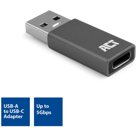 Akt-tilslutning USB-A til USB-C-adapter (mørkegrå)
