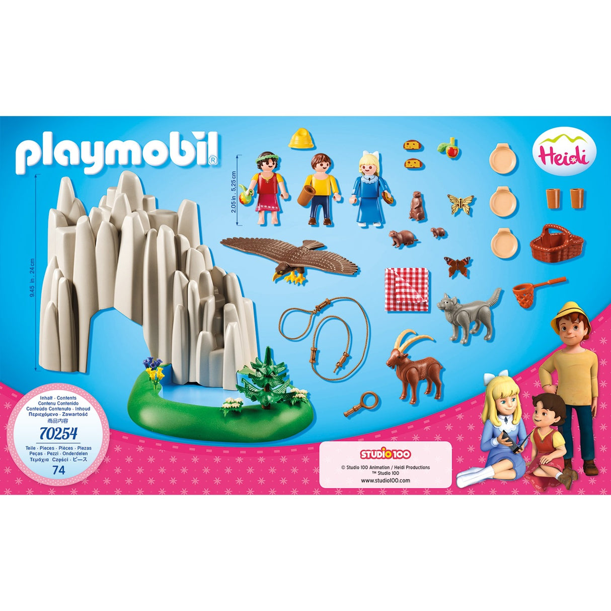 Playmobil Heidi - Heidi, Peter og Clara ved Crystal Lake byggelegetøj (70254)