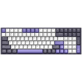 Iqunix f97 lavandin trådløst mekanisk tastatur (lavendel, us-layout (qwerty), cherry mx brown, 96%, rgb-lysdioder, hot-swappable, pbt, 2.4ghz | bluetooth 5.1 | usb-c)